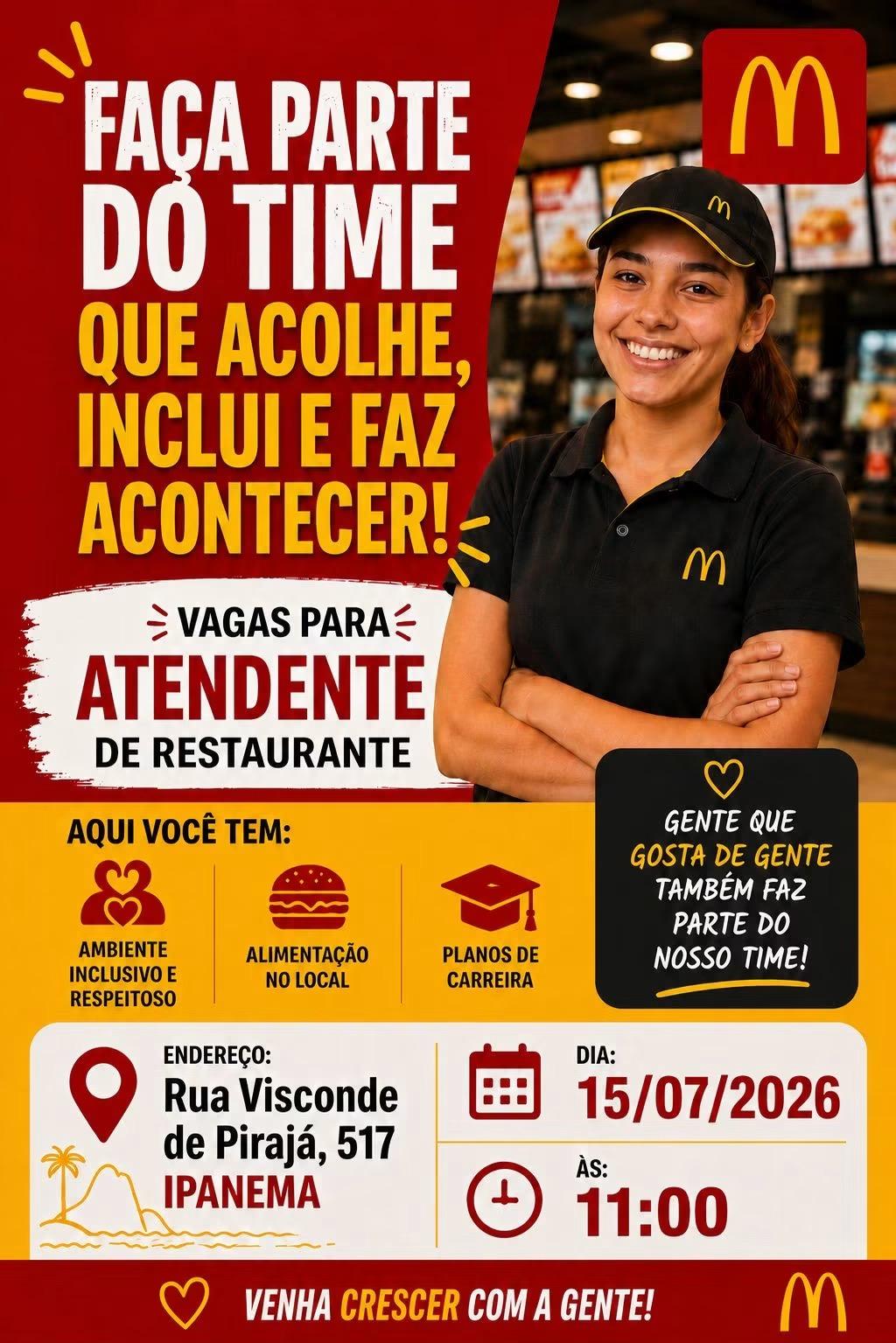 Vaga Para Atendente De Restaurante 